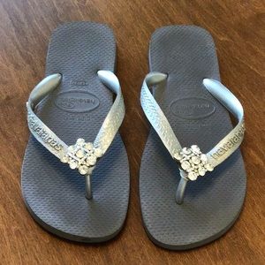 Havaianas Rhinestone Sugar Toes Flip Flops